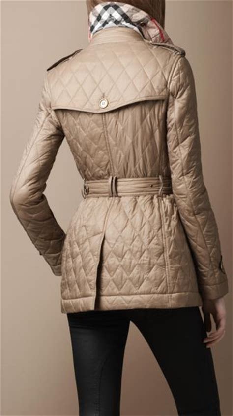 burberry brit ladies quilted beige coat jacket|burberry quilted jacket nordstrom rack.